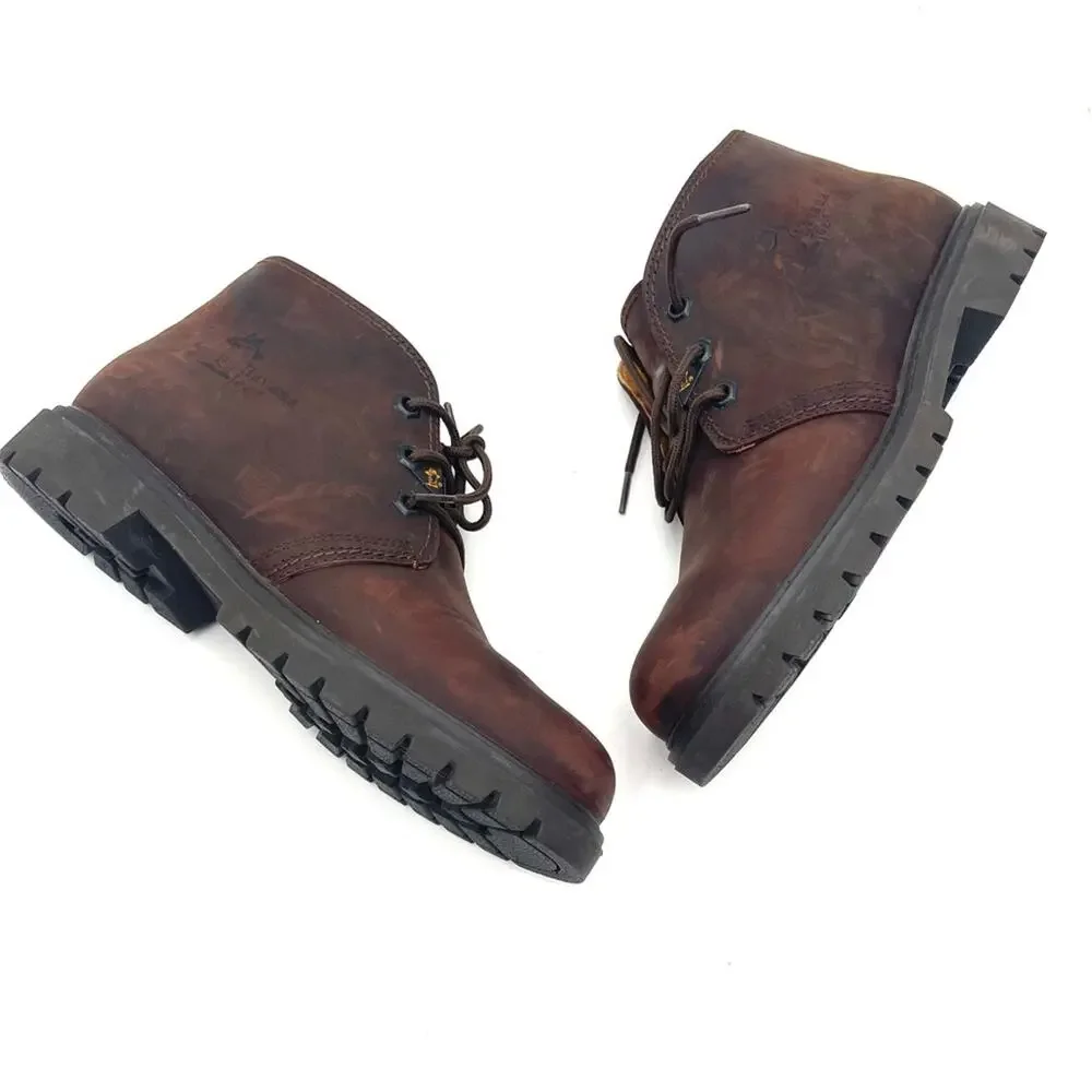HAVANA JOEs Panama Jack men's brown leather ankle lace up boots size EU 41/US 8